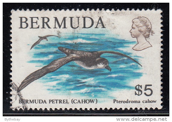 Bermuda Used Scott #379 $5.00 Bermuda Petrel (Cahow) - Marine Web-footed Birds