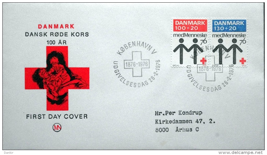 Denmark 1976 Red Cross/ Rotes Kreuz / Croix Rouge MiNr.615-16 FDC ( Lot  2488  ) - FDC