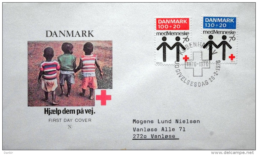 Denmark 1976 Red Cross/ Rotes Kreuz / Croix Rouge MiNr.615-16 FDC ( Lot  2488  ) - FDC