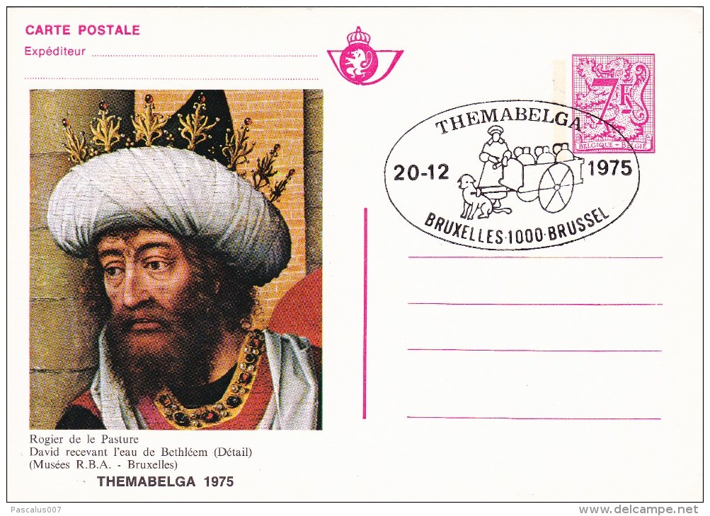 C01-119 - Belgique CM - Carte Postale Spéciale FDC  Du 20-12-1975 - COB CA8 - Cachet De 1000 Bruxelles - Série Themabelg - Collections