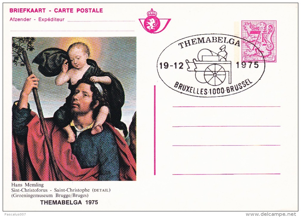 C01-120 - Belgique CM - Carte Postale Spéciale FDC  Du 14-12-1975 - COB CA9 - Cachet De 1000 Bruxelles - Série Themabelg - Sammlungen