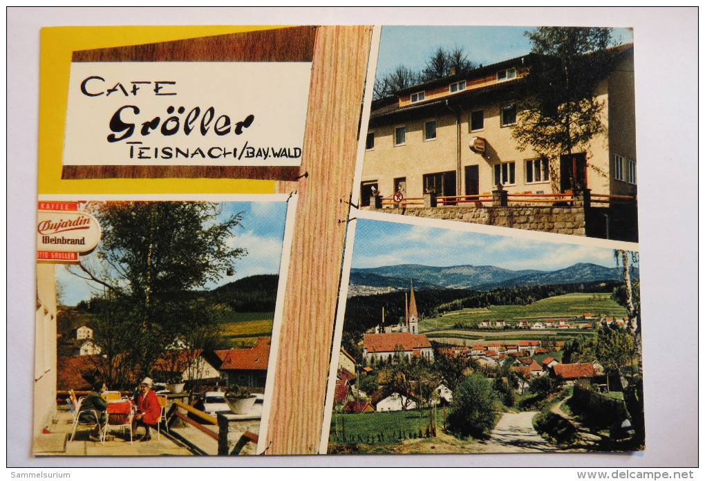 (6/2/29) AK "Teisnach" Bay. Wald, Cafe Gröller, Mehrbildkarte - Straubing