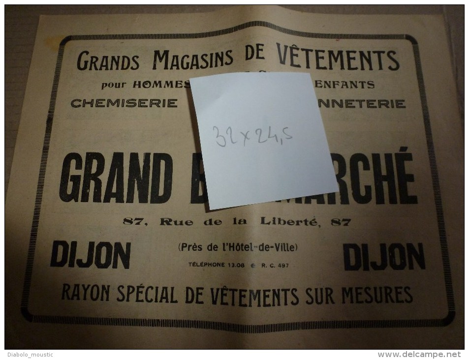 Vers 1900 Image D'EPINAL Réclame De  AU GRAND BON MARCHE  Dim. 32 X 24,5cm : HISTOIRE DE GRAND NICAISE - Pubblicitari
