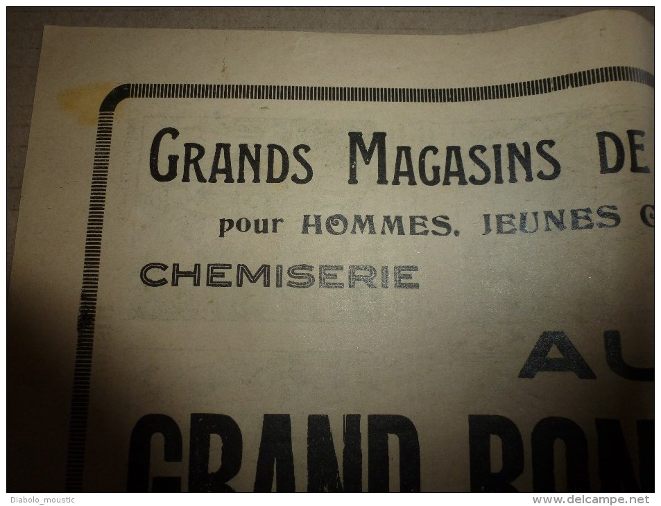 Vers 1900 Image d'EPINAL Réclame de  AU GRAND BON MARCHE  dim. 32 x 24,5cm : HISTOIRE DE GRAND NICAISE