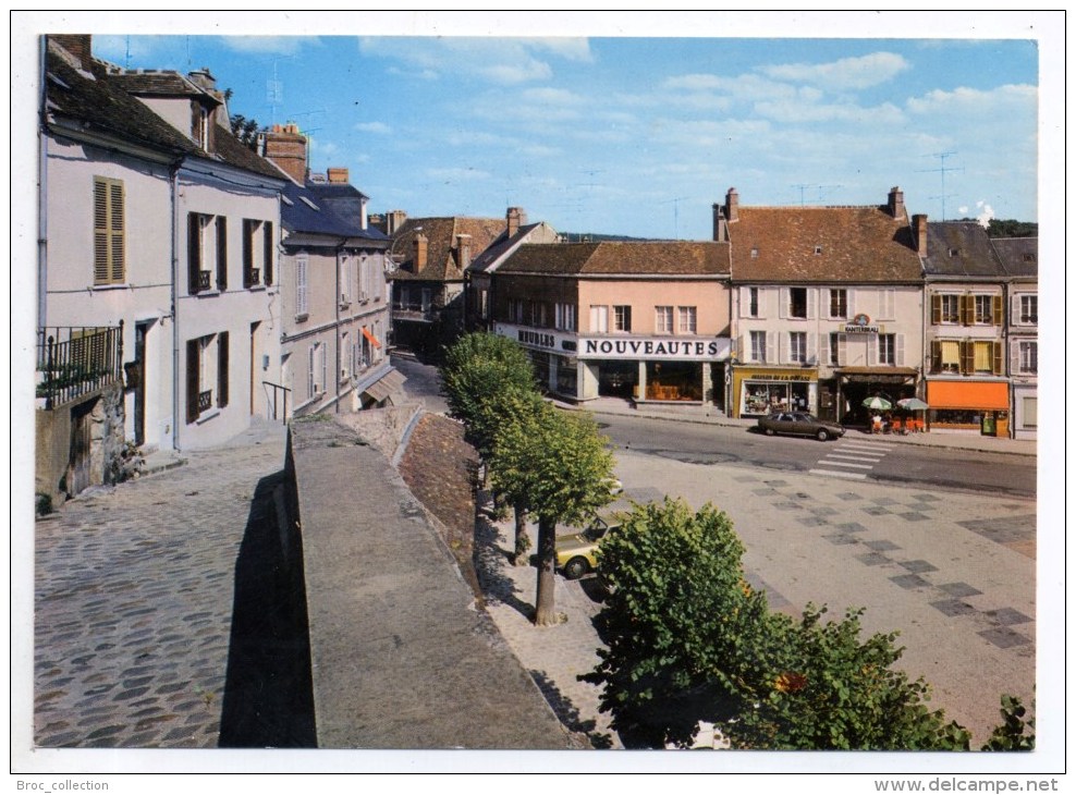 Epernon, La Place Aristide-Briand, 1987, C.I.M. 3.10.79.0477, Automobile, Magasin De Meubles, Café, Maison De La Presse - Epernon