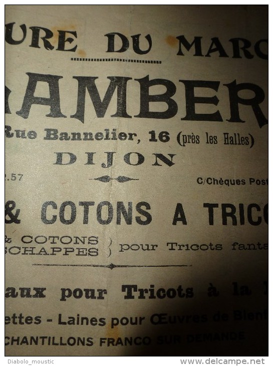 Vers 1900 Image D'EPINAL Réclame E. LAMBERT Laines Et Coton à Tricoter ,dimension 19,5 X 15 Cm ,DEVINETTES  Illust H.F. - Pubblicitari