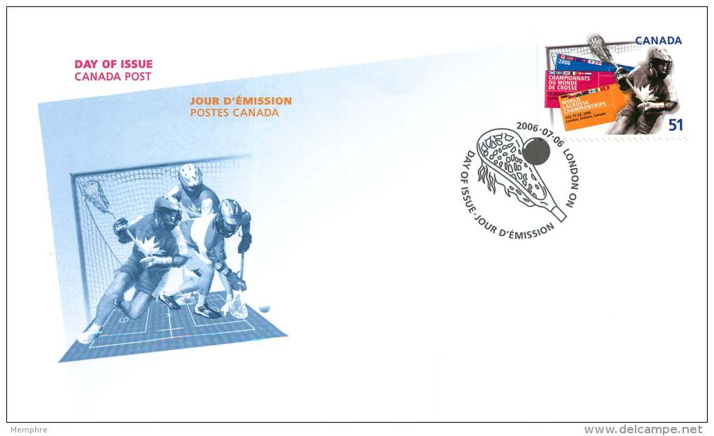 2006   World Lacrosse Championships  Sc 2161  Single From Booklet - 2001-2010