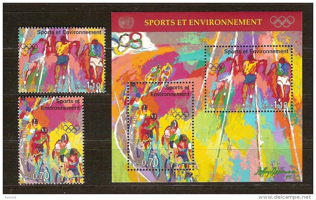 Nations Unies Genève 1996 Yvertnr. 317-18 Et Bloc 8 *** MNH Cote 8,50 Euro Sport Cyclisme - Ungebraucht
