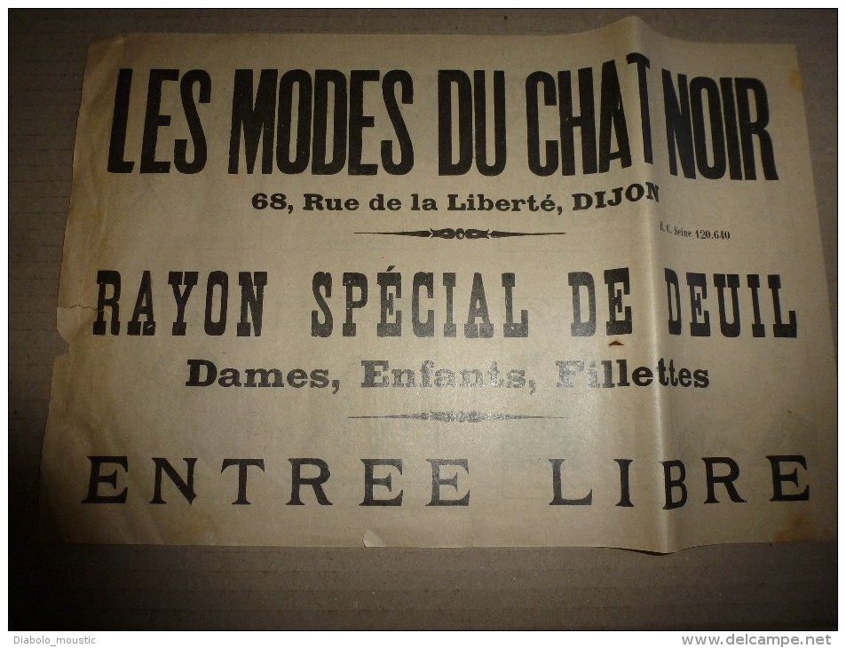 Vers 1900 Image D'EPINAL Réclame  LES MODES DU CHAT NOIR , Dimension 29,6 X 19,5 Cm , NOUVELLES DEVINETTES Illust. H.F. - Pubblicitari