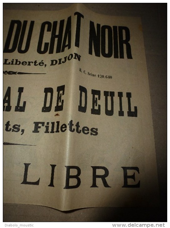 Vers 1900 Image D'EPINAL Réclame  LES MODES DU CHAT NOIR , Dimension 29,6 X 19,5 Cm , NOUVELLES DEVINETTES Illust. H.F. - Pubblicitari