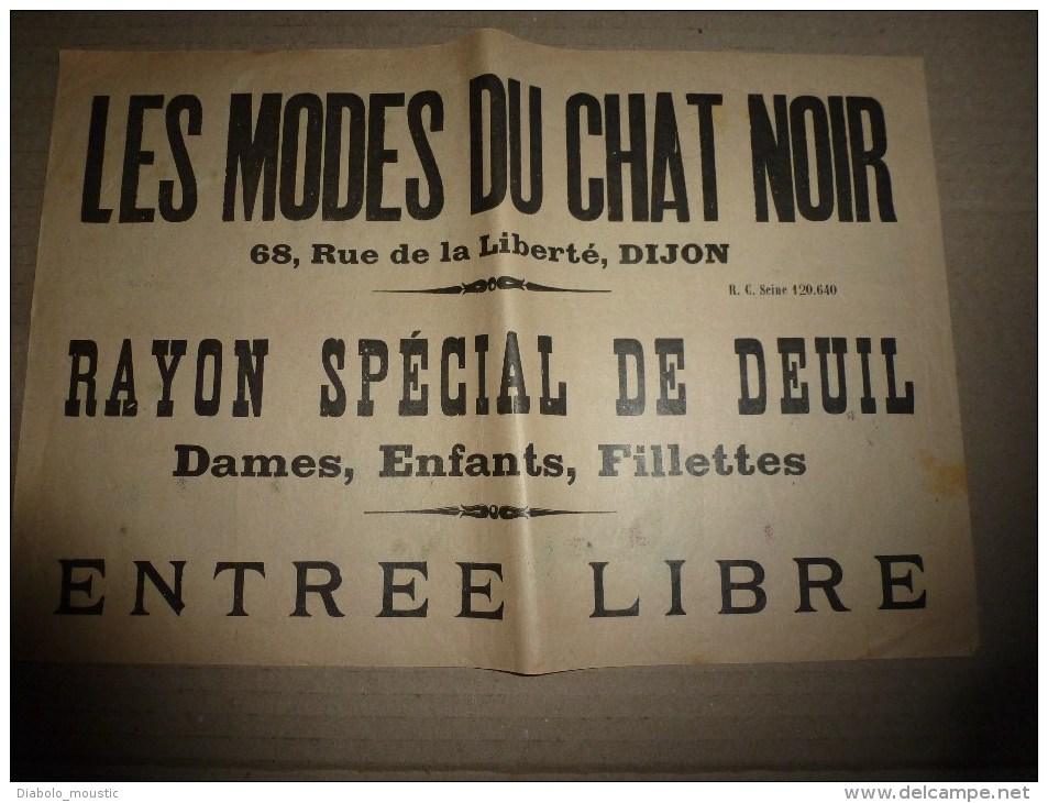 Vers 1900 Image D'EPINAL Réclame  LES MODES DU CHAT NOIR ,dimension 29,6 X 19,5 Cm ,QUESTIONS-DEVINETTES - Pubblicitari
