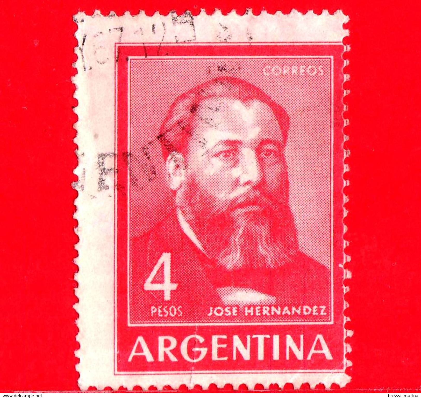 ARGENTINA - Usato -  1965 - Persone Famose - Eroi  - Jose Hernandez - 4 - Used Stamps