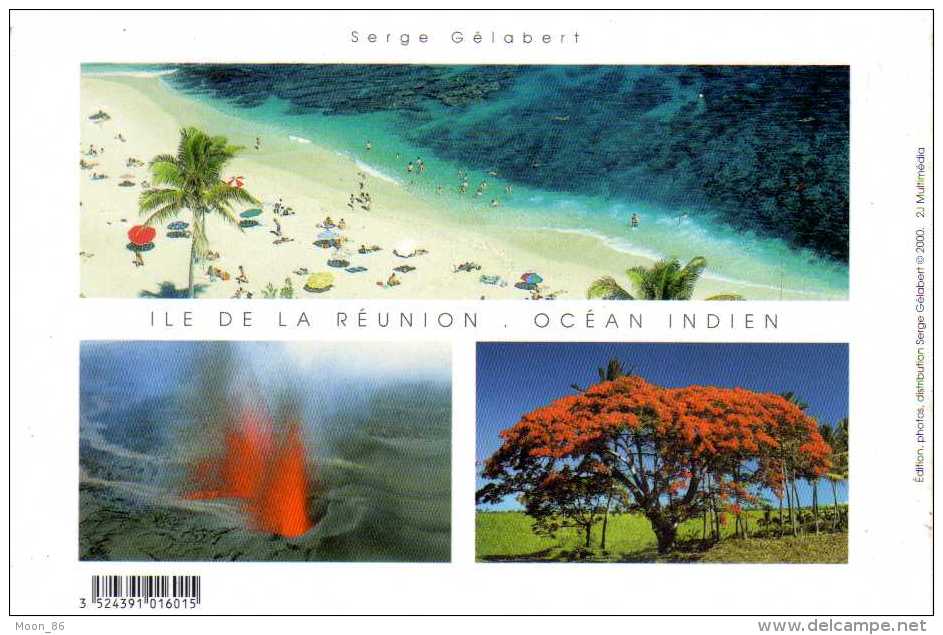 974 - ILE DE LA REUNION -  Ile Bourbon -  Carte De Voeux 2001 3 Cartes Doubles - Autres & Non Classés