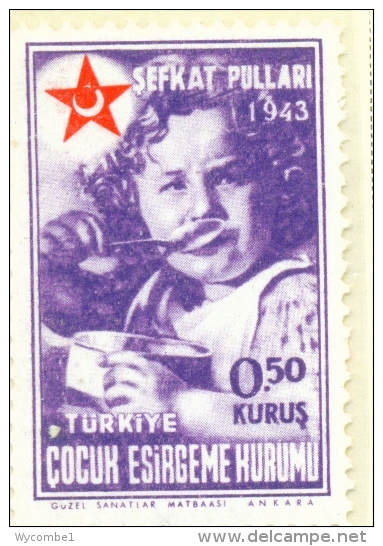 TURKEY  -  1943  Child Welfare  0.50k  Mounted/Hinged Mint - Nuovi