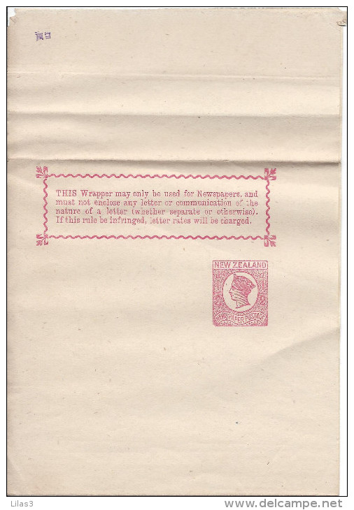 Entier Postal Bande Journal Timbre 1/2 Penny Rouge Newspaper Postage Bande Collée - Briefe U. Dokumente