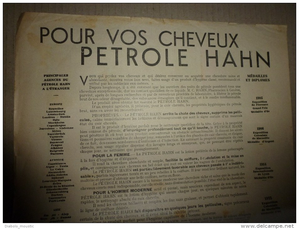 Vers 1900 Image D'EPINAL Réclame PETROLE HANN , 37,5 X 29 Cm  (Imitation De L'homme) Texte Et Dessins De Benjamin Rabier - Pubblicitari