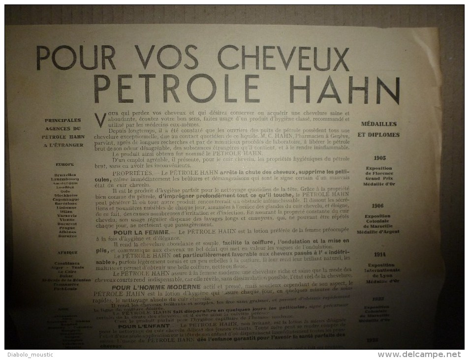 Vers 1900 Image D'EPINAL Réclame PETROLE HANN ,37,5 X 29 Cm (Les Animaux En Liberté) Texte Et Dessins De Benjamin Rabier - Pubblicitari