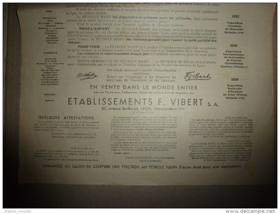 Vers 1900 Image D'EPINAL Réclame PETROLE HANN ,37,5 X 29 Cm (Les Animaux En Liberté) Texte Et Dessins De Benjamin Rabier - Pubblicitari