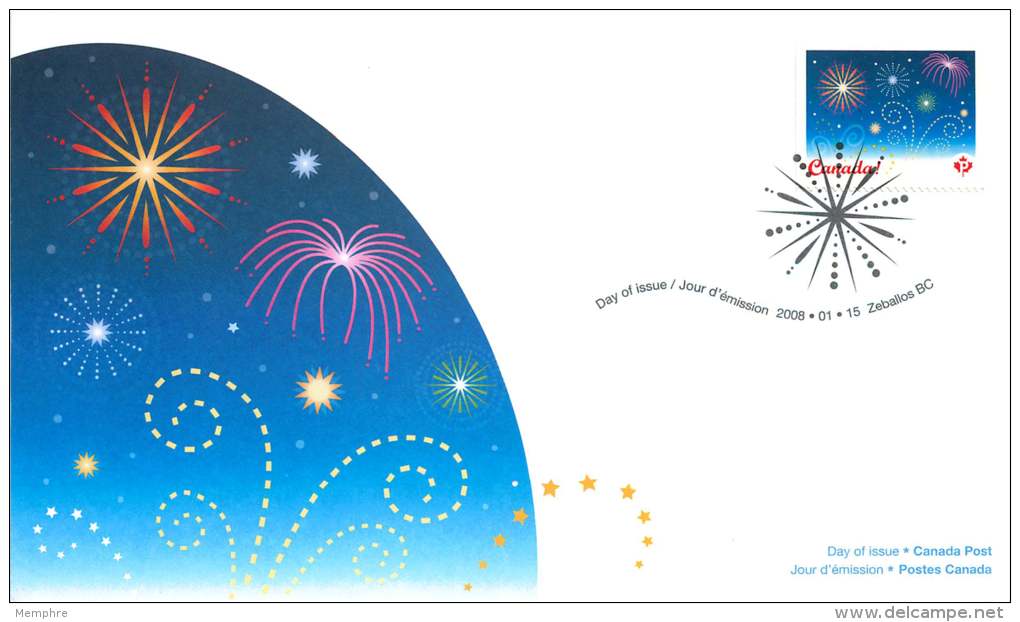 2008   Celebrations Fireworks  Sc 2259  Single From Booklet - 2001-2010