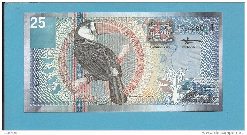 SURINAM - 25 GULDEN - 01.01.2000 - Pick 148 - UNC. - 2 Scans - Surinam