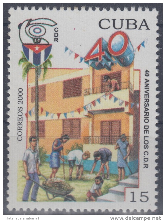 2000.9- * CUBA 2000. MNH. 40 ANIV DE LOS CDR - Gebraucht