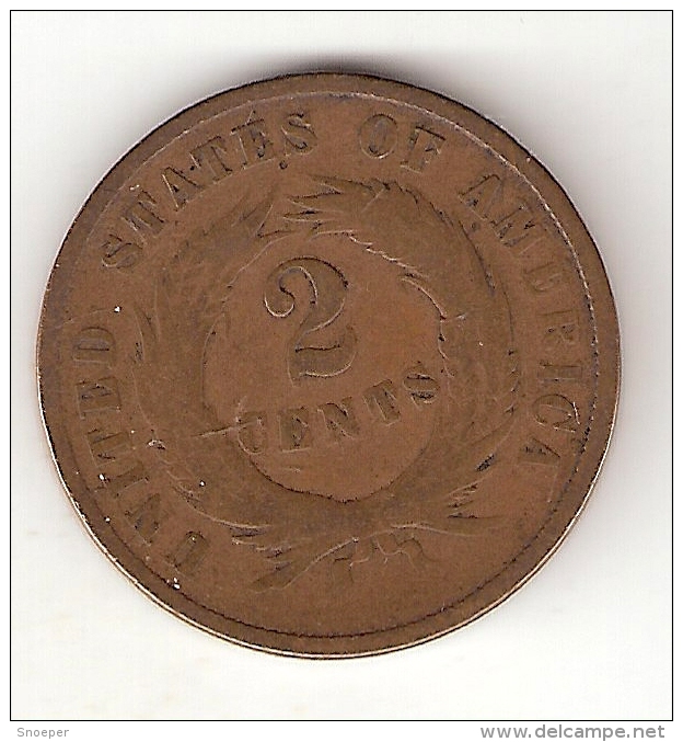 *usa 2 Cents 1868   Km 94  Look !! - E.Cents De 2, 3 & 20