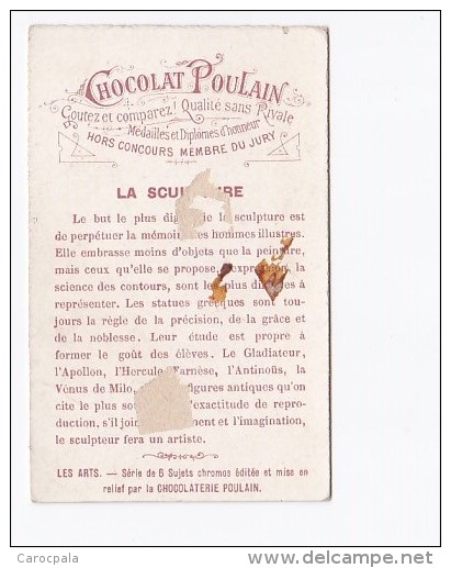 Chromo Chocolat Poulain : La Sculpture (métier) :série Les Arts - Poulain