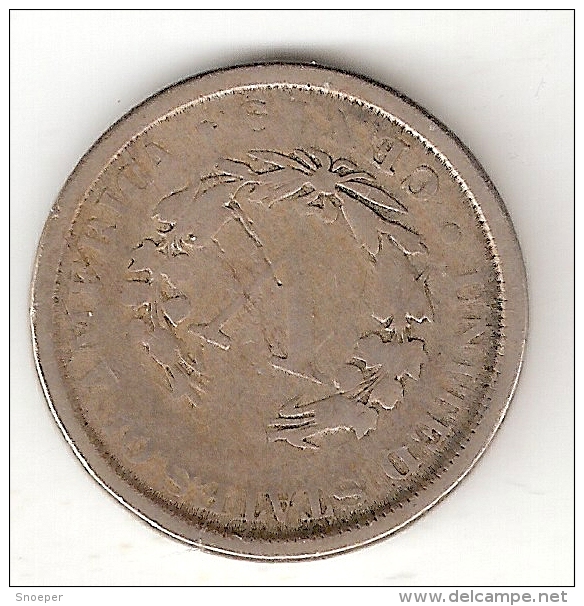 *usa  5 Cents   1889 Km 112  Vg+ - 1883-1913: Liberty