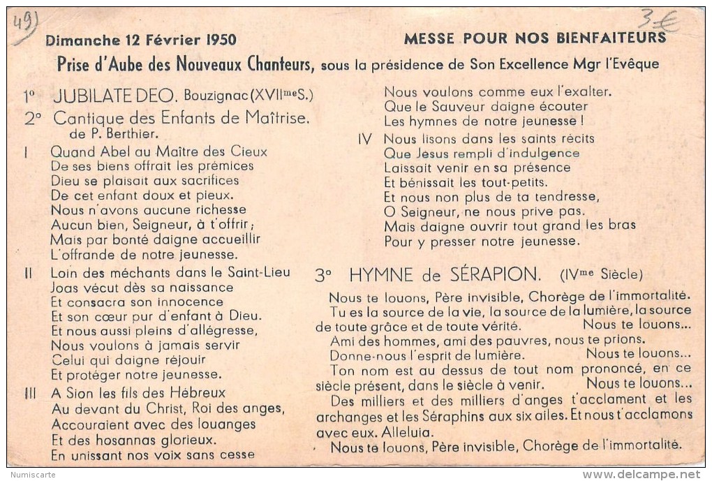 Cpsm ANGERS 49 Maitrise De La Cathédrale, Quelques Petits Chanteurs Au Lutrin ( 1950 ) - Angers