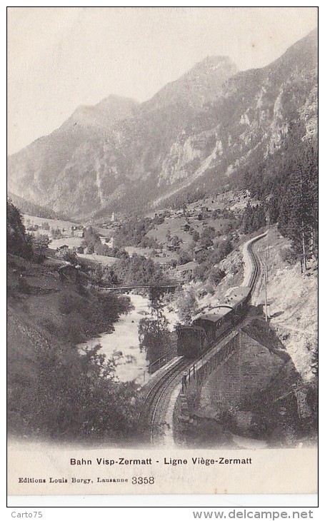 Suisse - Chemins De Fer - Pont Rail Ligne Visp-Zermatt - Viège-Zermatt - Viège