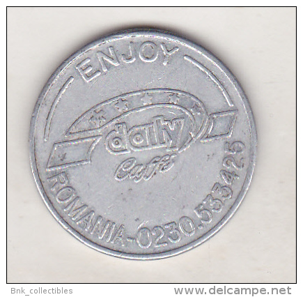 Romania Monern Token - Daily Caffe - Coffe Machine Token - Aluminium - Professionals / Firms