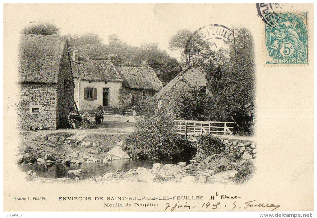 SAINT SULPICE LES FEUILLES Environs (87) Moulin à Eau De Peupiton - Saint Sulpice Les Feuilles