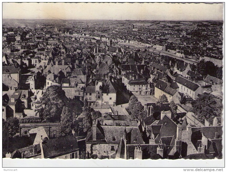 Le Mans.. Belle Vue Aérienne De La Ville.. Vers St-Benoit - Le Mans