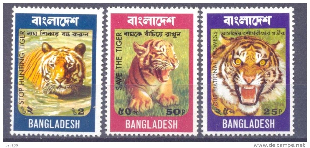 1974. Bangladesh, Animals, Tiger,  3v, Mint/** - Bangladesch