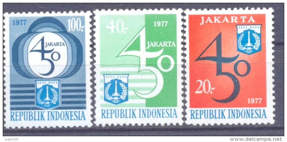 1977. Indonesia, 450y Of Jakarta, 3v, Mint/** - Indonesia