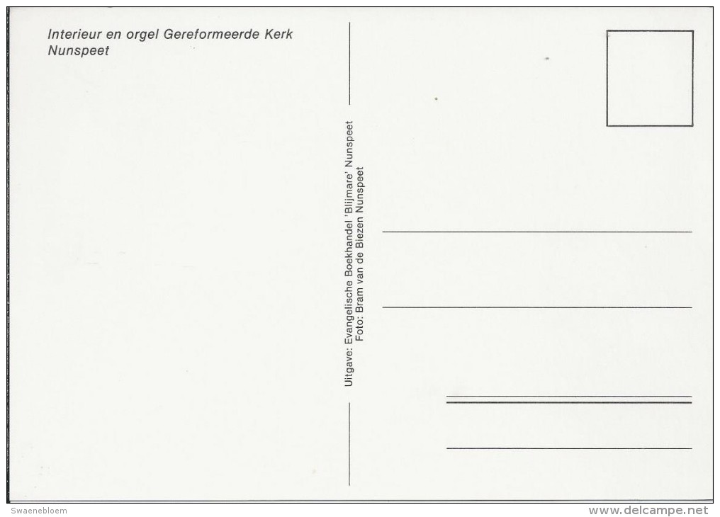 NL.- Nunspeet. Gereformeerde Kerk. Interieur. Orgel. 2 Scans - Nunspeet