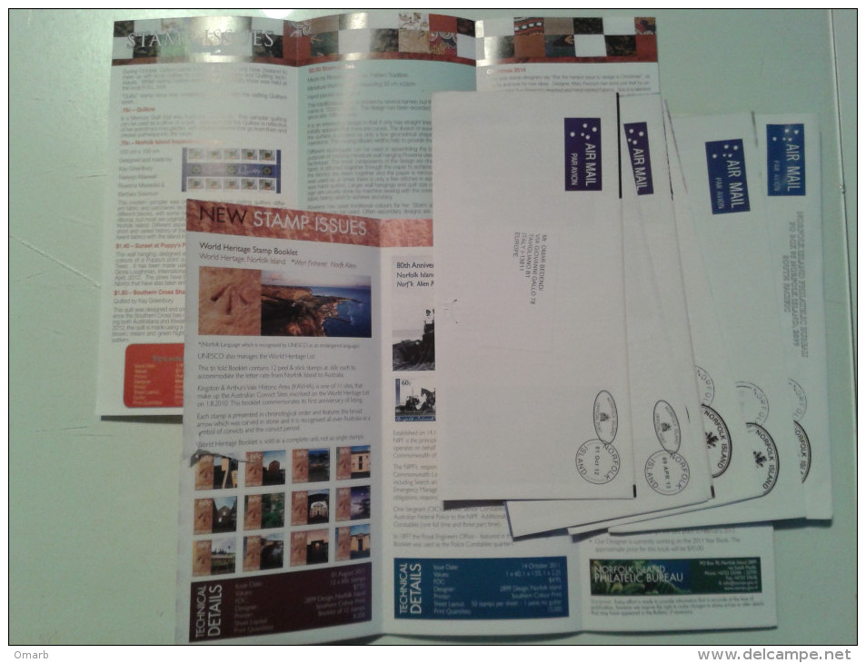 Fra615 Norfolk Island Collector Magazine Stamps, N.8 Issues Technical Details Pieghevoli Francobolli Emessi Poste - Altri & Non Classificati