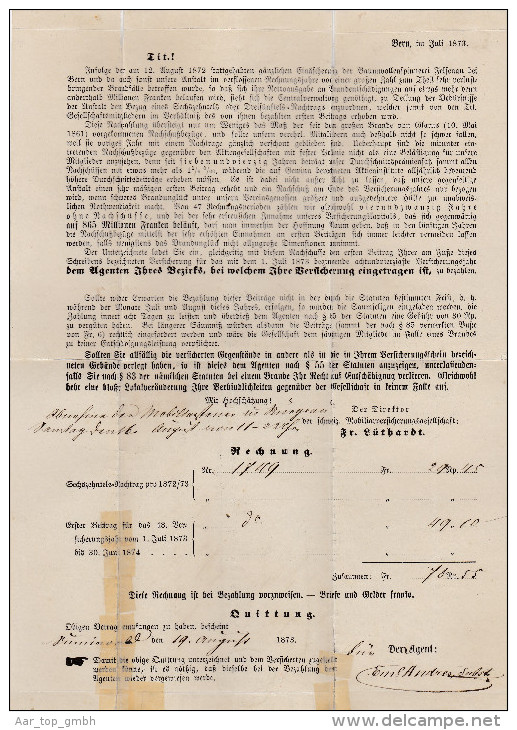Heimat BE SUMISWALD 1873-06-30 Auf Versicherung Rechnungs Brief - ...-1845 Prephilately