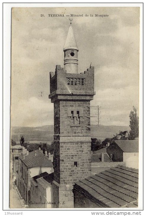 Carte Postale Ancienne Algérie - Tébessa. Minaret De La Mosquée - Religion, Islam - Tebessa