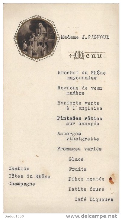 MENU 1923 Lyon - Menükarten