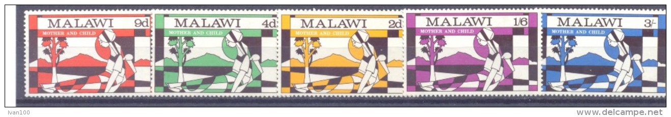 1970. Malawi, Christmas, Mother & Child, 5v, Mint/** - Malawi (1964-...)