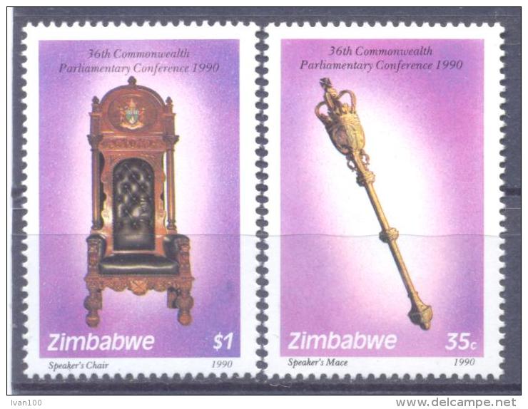 1990. Zimbabwe, Commonwealth Parlamentary Conference, 2v,  Mint/** - Zimbabwe (1980-...)