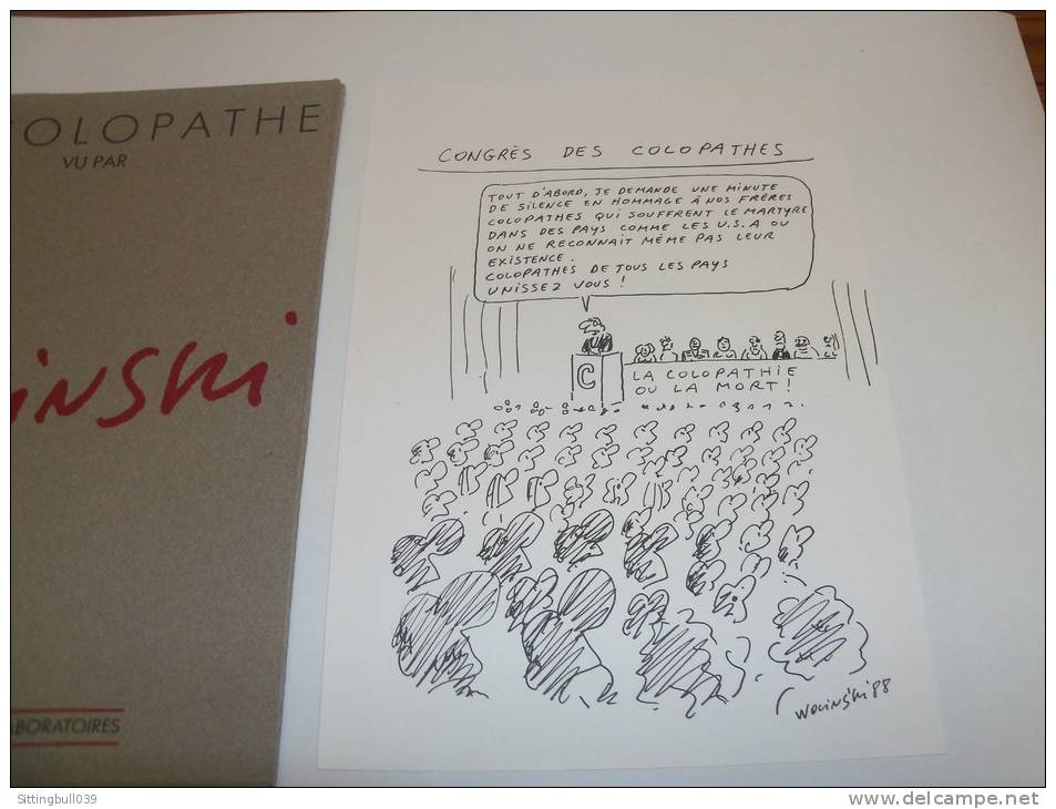 WOLINSKI. Le Colopathe Vu Par..RARE Portfolio, Contenant 10 Planches, édité Par JOUVEINAL Laboratoires1989. De L´humour! - Portfolios