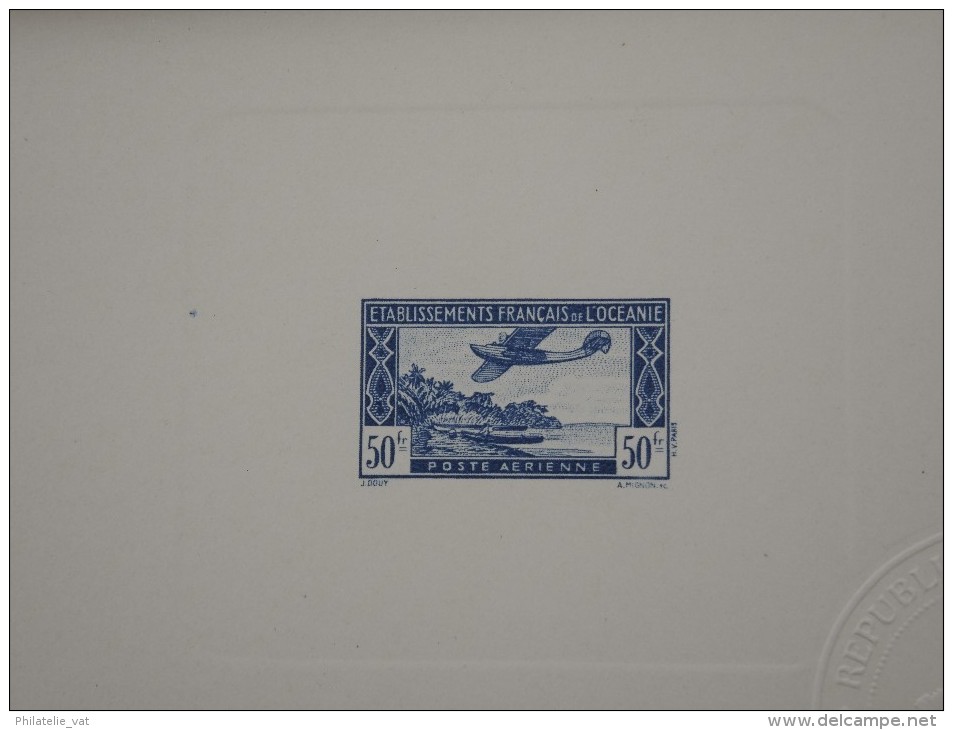 OCEANIE - Epreuve De Luxe - N° Yvert 17 - "Avion Survolant La Côte" - Avec Volet De Protection - Neuf Luxe - (Lot 2729) - Airmail