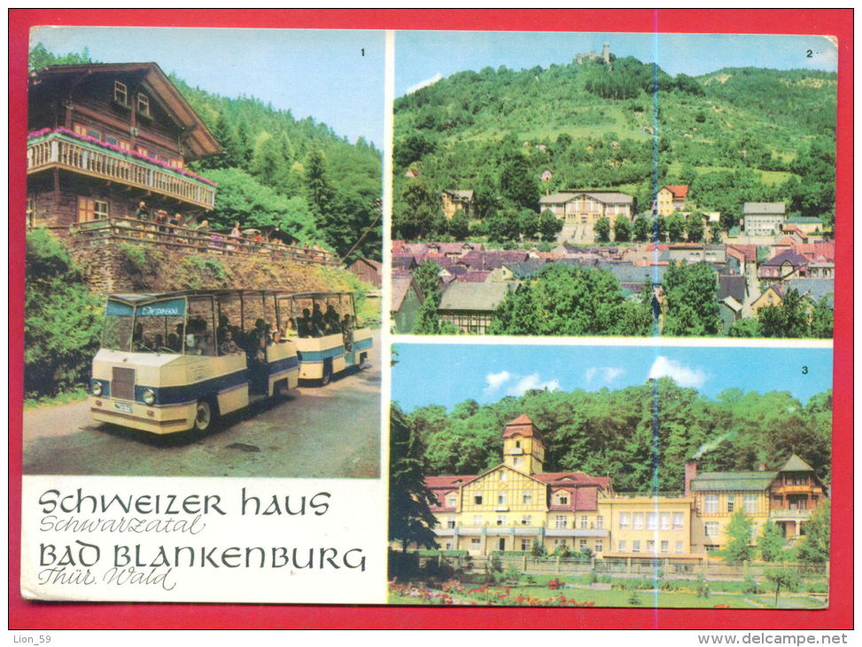 161378 /  Bad Blankenburg - BUS SCHWARZA EXPRESS VON Schweizer Haus , BURGRUINE GREIFANSTEIN , FDGB-HEIM AM GOLDBERG - Bad Blankenburg