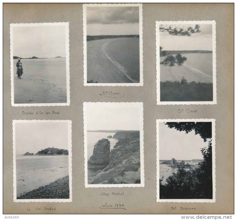 Lot 12 Photos Amateur Bretagne Nord 1934 Cap Fréhel Photographie Ancienne No CPA - Cap Frehel