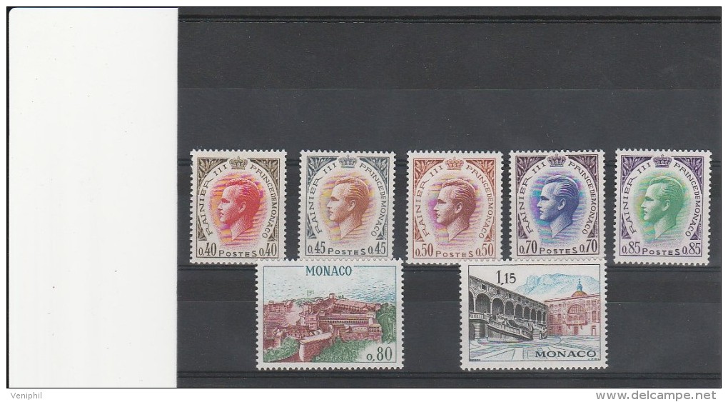 MONACO - TIMBRES N° 772 A 778 NEUF XX COTE : 15 € - Nuovi