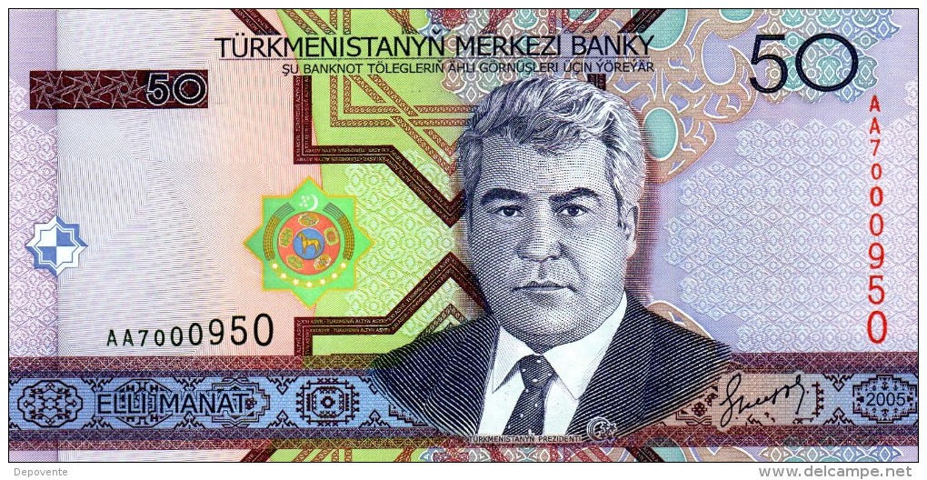 NEUF : BILLET DE 50 MANAT - TURKMENISTAN - 2005 - Turkménistan