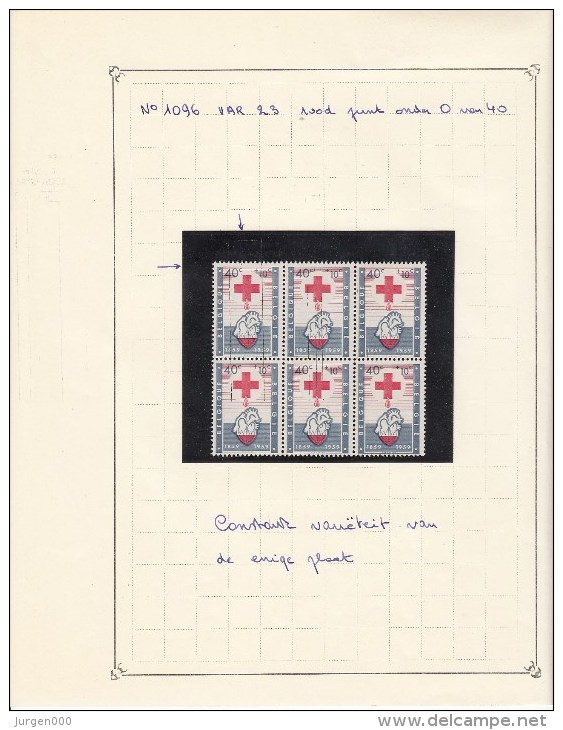 Nr 1096, 1100, 1101 **, Verschillende Variëteiten (E00012) - Andere & Zonder Classificatie