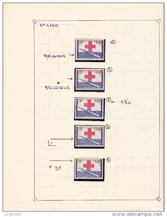 Nr 1096, 1100, 1101 **, Verschillende Variëteiten (E00012) - Andere & Zonder Classificatie